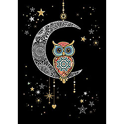 Moon Owl Card