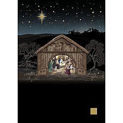 Nativity Stable Card