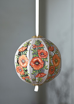 Orange Poppies Card (Hanging Ball)