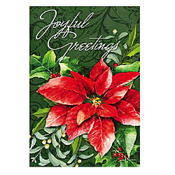 Joyful Greetings Christmas Card with Garden Flag