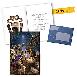 Holy Family Christmas Card with Garden Flag