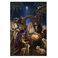 Holy Family Christmas Card with Garden Flag