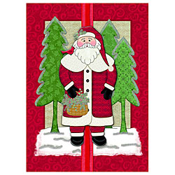 Santa Handmade/Embellished Card Santa Handmade/Embellished Card