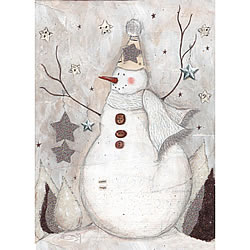 Snowman Handmade/Embellished Card Snowman Handmade/Embellished Card