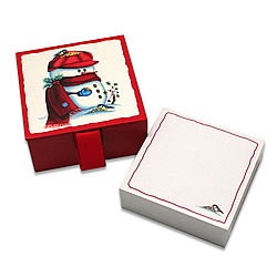 Snowman Note Box