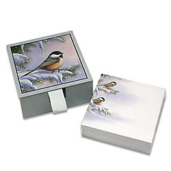 Snowy Perch Note Box