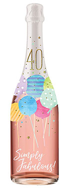 40th Birthday Champagne Bottle Card 40th Birthday Champagne Bottle Card