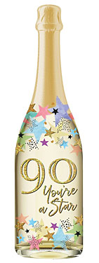 90th Birthday Champagne Bottle Card 90th Birthday Champagne Bottle Card