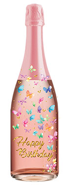 Birthday Butterflies Champagne Bottle Card Birthday Butterflies Champagne Bottle Card