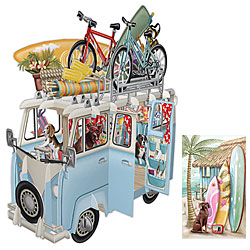 Camper Van Card with Gift Tag