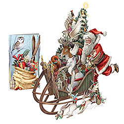 Santa's Woodland Sleigh Card Santa's Woodland Sleigh Card