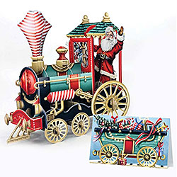 Santa's Train Card with Gift Tag