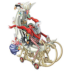 Santa's Moon Sleigh with Gift Tag Santa's Moon Sleigh with Gift Tag