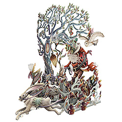 Hare Racing Christmas Card Hare Racing Christmas Card