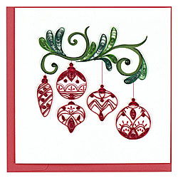 Red Ornaments Card