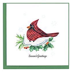 Snowy Christmas Cardinal Card