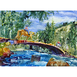 Rainbow Bridge Horse Sympathy Card