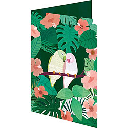 Tropical Love Birds Card Tropical Love Birds Card