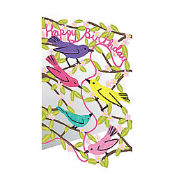Birds With String Card Birds With String Card
