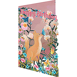 Fox & Flowers Card