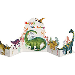 Dinosaur Land Concertina Card Dinosaur Land Concertina Card