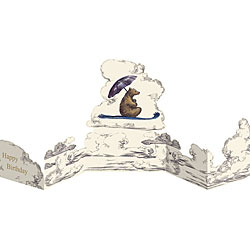 Bear On Flying Carpet Birthday Concertina Card Bear On Flying Carpet Birthday Concertina Card