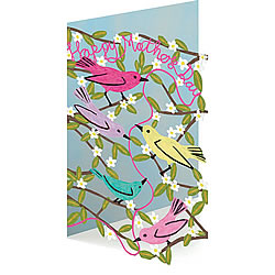 Birds With String Card (Mother's Day)