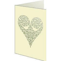 Turtle Doves Heart Card