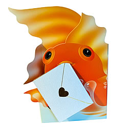 Sushi Card (Gold Fish)