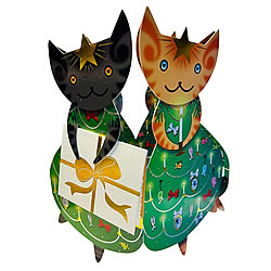 Starry Nights Card (Christmas Cats)