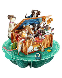 Basket of Puppies Card Basket of Puppies Card