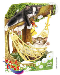 Cats in Hammock Card Cats in Hammock Card