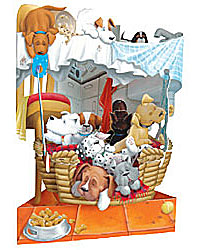 Puppies in Kitchen Card Puppies in Kitchen Card