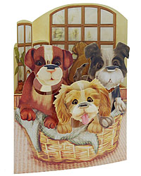 Puppies In A Basket Card Puppies In A Basket Card