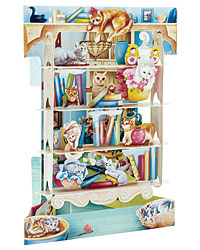 Cats On Bookshelves Card Cats On Bookshelves Card