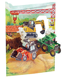 Tractors And Diggers Card Tractors And Diggers Card