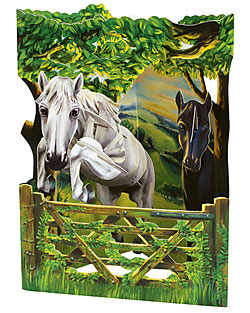 Jumping Horse Card