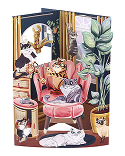 Lounging Cats Card Lounging Cats Card