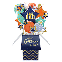 Balloons & Stars Dad Birthday Card Balloons & Stars Dad Birthday Card