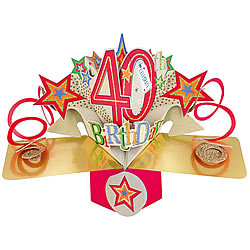40th Birthday Card 40th Birthday Card