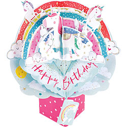 Rainbow & Unicorns Card (Birthday)