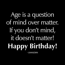 Age Is A Question Of Mind Over Matter Card Age Is A Question Of Mind Over Matter Card