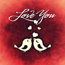 Love You (Yellow Birds) Greeting Card Love You (Yellow Birds) Greeting Card