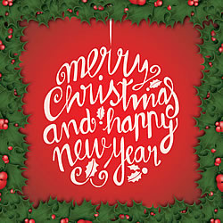 Holly Christmas Ornament Greeting Card Holly Christmas Ornament Greeting Card