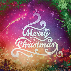 Multi-Colored Merry Christmas Greeting Card Multi-Colored Merry Christmas Greeting Card