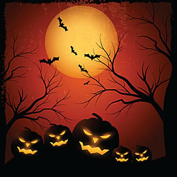 Halloween Evil Pumpkins Greeting Card