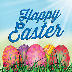 Happy Easter Eggs Greeting Card