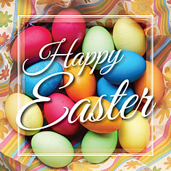 Rainbow Easter Eggs Greeting Card
