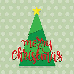 - SRS-10140 WHITE WORDS Swan River Studios Christmas Card CHRISTMAS TREE 