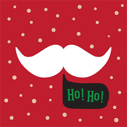 Santa Moustache Greeting Card Santa Moustache Greeting Card